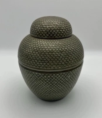 Antique Hammered Brass Chinese Tea Canister | Rare - Image 1 of 4