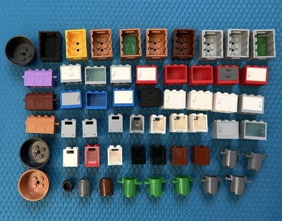Lego Bulk Lot 100 Containers Boxes Crates Barrels Chests Trash Cans V GOOD COND. - Image 1 of 4