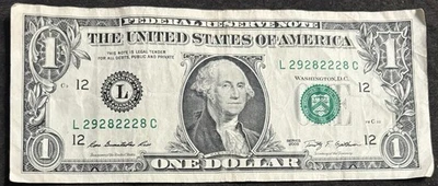 2009 San Francisco $1 Bill Trinary Altering 2’s Five Of A Kind 2’s Note - Image 1 of 2