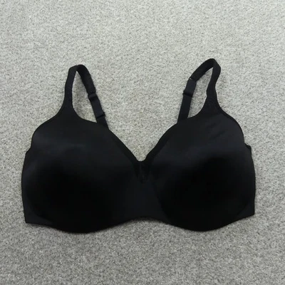 Playtex Bra Womens 46DD Black Underwired Balconette Shapes Supports Secrets 4823 - Image 1 of 4