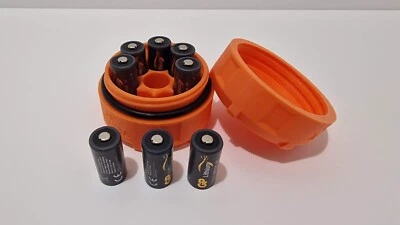 CR123A Lithium Battery Holder Box Container X8 Case Storage Rugged & Portable - Image 1 of 4