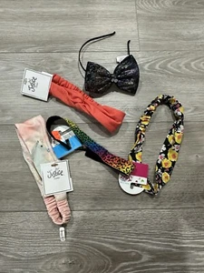 Justice Lot Soft 5 Headbands Hair New Bow - Picture 1 of 1