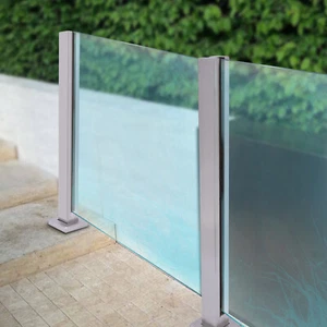 for Balcony Deck Stairs Without Glass Drilling Glass Railing End Post Balustrade - Picture 1 of 14