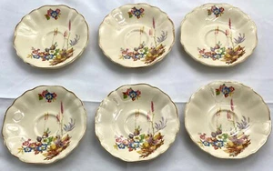 ANTIQUE JG MEAKIN ENGLAND SUNSHINE SAUCERS / PLATES (5") or (6") - c. 1920 V/G - Picture 1 of 12