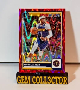 Reggie Jackson 23-24 Panini Hoops Premium Stock #54 RED SEISMIC /199 - Nuggets - Bild 1 von 2