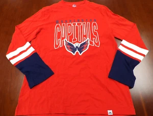 NWOT MAJESTIC NHL WASHINGTON CAPITALS RED PEFORMANCE SHIRT SIZE L - Picture 1 of 5