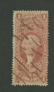 1862 United States Passage Ticket Revenue Stamp #R74c Used Pen Cancel Certified - Picture 1 of 2