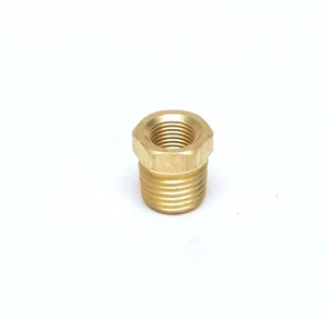 1/4 Male to 1/8 Female Npt Brass Pipe Reducer Bushing Fitting Water Fuel Gas Oil - Picture 1 of 7