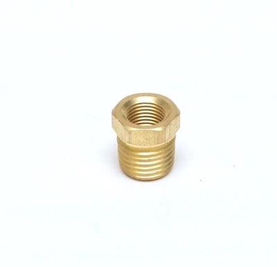 1/4 Male to 1/8 Female Npt Brass Pipe Reducer Bushing Fitting Water Fuel Gas Oil - Image 1 of 4