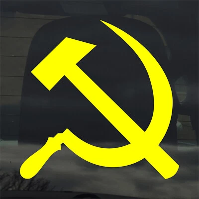 Calcomanía adhesiva de vinilo personalizada Hammer And Sickle Rusa Soviética URSS Foto 1 de 3