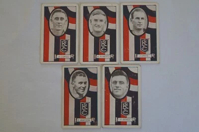 St Kilda Saints AFL-VFL-1933-Vintage-Antiquarian Set Allens B & W Football Cards - image 1 of 4