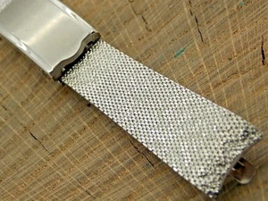 NOS Watch Band Kreisler Stainless Steel Vintage Deployment 17.5mm Curved Unused - Picture 1 of 6
