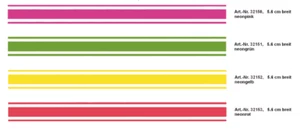 Aufkleber Rallye- Streifen 400 x 5,6 cm, neon-gelb - Bild 1 von 1