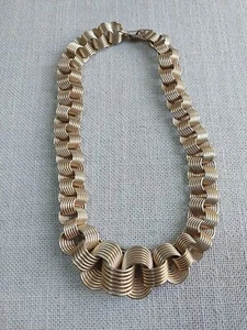 Signiertes Vintage LISNER goldfarbenes Kettenglied Choker Halskette  - Bild 1 von 10