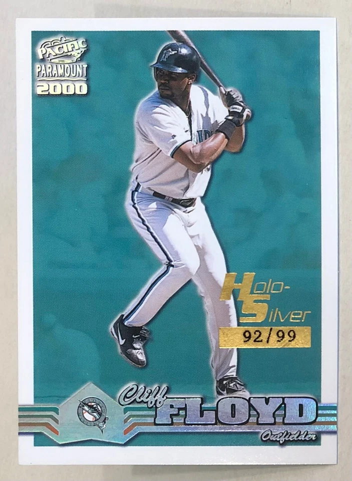 2000 Paramount - Holographic Silver - Cliff Floyd - #95 - Marlins - NrMt-Mt - Image 1 of 4