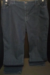 Lee Damen 28W Medium ~ seitlich elastisch an der Taille ~ dunkel gewaschene Jeans - Bild 1 von 7