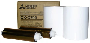 Kit d'impression Mitsubishi D70/D707 4x6" (CK-D746), 2 rouleaux de papier et ruban - Photo 1/2