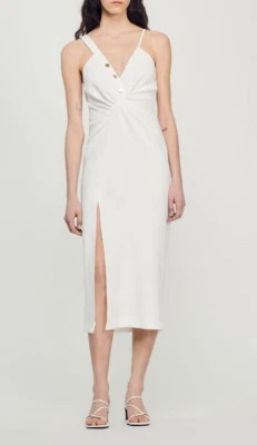 Sandro Paris Women's Dress Size 36 FR / S Long Asymmetric Dress SFPRO03082 - Image 1 of 4