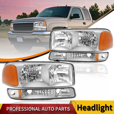 Faros GMC Sierra Yukon 1999-2006 y XL + luces de parachoques de estacionamiento de esquina de señal Foto 1 de 4