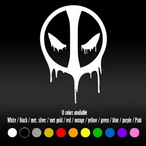 6" deadpool melting bleeding Window Bumper Car Vinyl Decal sticker - Picture 1 of 16