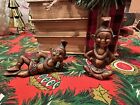 **Vintage (1967) Treasure Craft (2) Ceramic Hawaiian Menehune Tiki Pixie Elves**