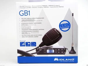 Midland GB1 PMR446 UHF Mobile Radio with Magnetic Antenna Licence Free - Picture 1 of 1