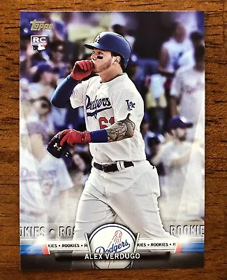 2018 Tops Salute, Alex Verdugo RC #TS-80.  Los Angeles Dodgers OF.  Now Red Sox - Image 1 of 2