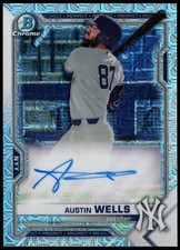 2021 Bowman Chrome Mega Box AUSTIN WELLS MOJO REFRACTOR Autograph Prospect Auto