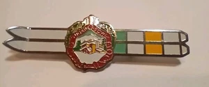 Zuckerdose Skigebiet Vintage Sammlerstück Hutnadel 2,25" emailliert Ski & Lodge  - Bild 1 von 16