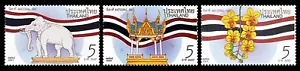 Thailand 2023 National Day - The Painting of 3 National Symbols & Thai Flag ST - Picture 1 of 1