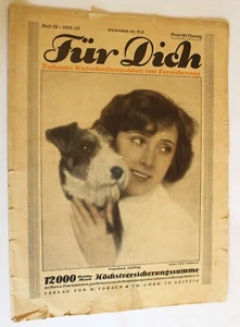 Rivista Für Dich 1928 Vobachs Entertainmentsblatt und Versicherung 25 1928/29 - Foto 1 di 6