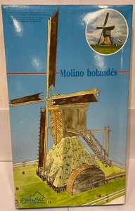 MODELLINO COSTRUZIONI LEGNO MULINO A VENTO OLANDESE HOLANDES VINTAGE 1/50 - Picture 1 of 3