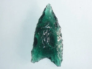 cristalloterapia OSSIDIANA VERDE MARE PUNTA FRECCIA INDIANA minerale grezzo bio - Foto 1 di 1