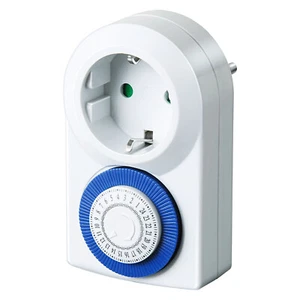 brennenstuhl Tages Zeit Schaltuhr mechanisch weiß Steckdose kompakt Timer analog - Afbeelding 1 van 1