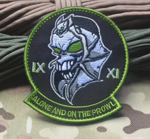 Parche de gancho merodeador USA Air Force IX XI solo y al acecho Skunk Works negro - Imagen 1 de 4