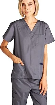 Dagacci Scrubs 医用制服男女男女通用磨砂套装上衣和裤子 — 第 1/2 张图片