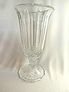 Toscany St. George Hurricane 13" Vase 24% Lead Crystal 2 Piece Hurricane Vase - Picture 1 of 12