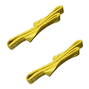 2 Pack 1" x 9ft Twisted Eye Web Sling Lifting Strap Industrial 1600 lbs - Picture 1 of 7