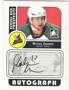 AUTÓGRAFO MICHAEL GRABNER 2008 ITG HEROES & PROSPECTOS CERTIFICADO - R00KIE - Imagen 1 de 1