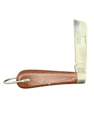 Vintage KUTMASTER Utica ROPE  KNIFE Serrated Blade S-3 USA Advertising Factory - Image 1 of 4