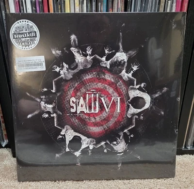 Saw Vl Soundtrack 2xLP Metallic Silver Saw Blade Vinyl with Red Splatter XX/300 - Image 1 of 4