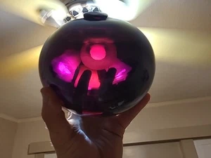 VINTAGE JAPANESE FLOATING FISH NET BALL DARK PURPLE SWIRLED - Picture 1 of 9