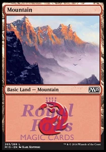 Mountain #265 2x FOIL MTG M15 Core Set Basic Land MINT red - Picture 1 of 1