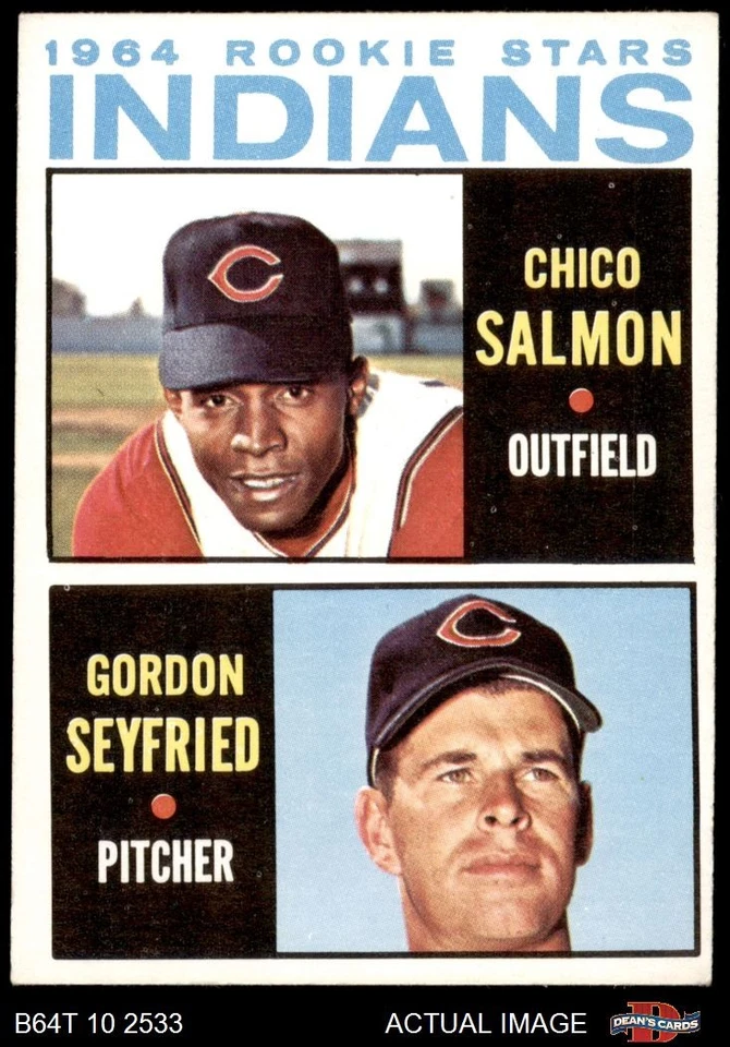 1964 Topps #499 Chico Salmon / Gordon Seyfried Indians RCs RC 6 - EX/MT - Image 1 of 1
