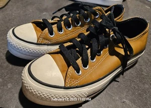 Chuck Taylors All star Converse Tan Leather platform Sneakers Shoes 6.5 - Bild 1 von 11