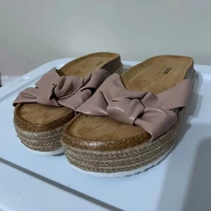 Asos hellrosa Slipper Espadrille Plateau Sandalen Größe 8 - Bild 1 von 4