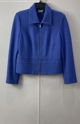 Geiger Women's Size 40 Blue Zip Up Jacket - Image 1 of 3