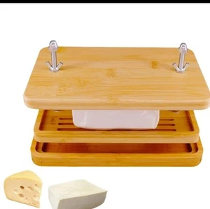 Prensa de tofu, prensa de tofu de bambú grande con colador de tofu, bandeja de goteo caja abierta NUEVO - Imagen 1 de 8