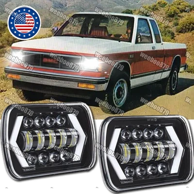 Fit 1983-1991 For GMC S15 Jimmy Popular 2PC DOT 7x6" LED Headlights Sealed Lamps - Image 1 of 4