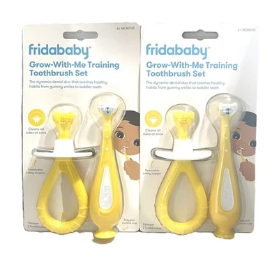 FridaBaby - Grow-With-Me Training Toothbrush Set 6+ months (PACK OF 2) - Image 1 of 4